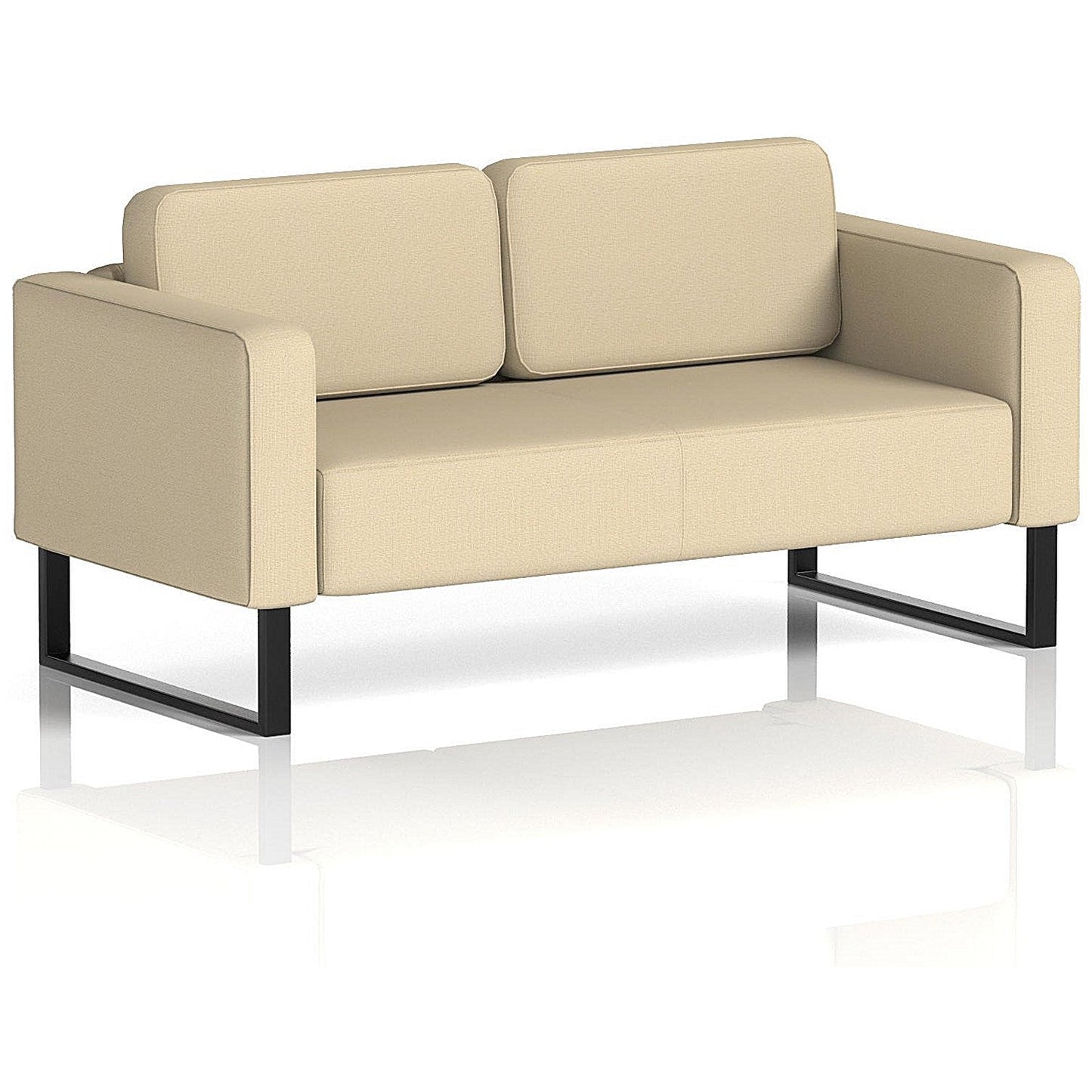 Brixworth 2 Seater Sofa, With Black Legs, In Sumi Fabric, Zen