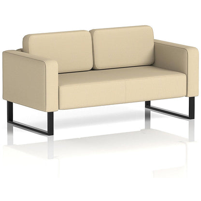 Brixworth 2 Seater Sofa, With Black Legs, In Sumi Fabric, Zen