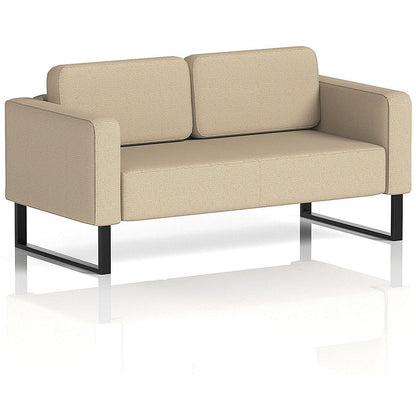 Brixworth 2 Seater Sofa, With Black Legs, In Yoredale Fabric, Gordale