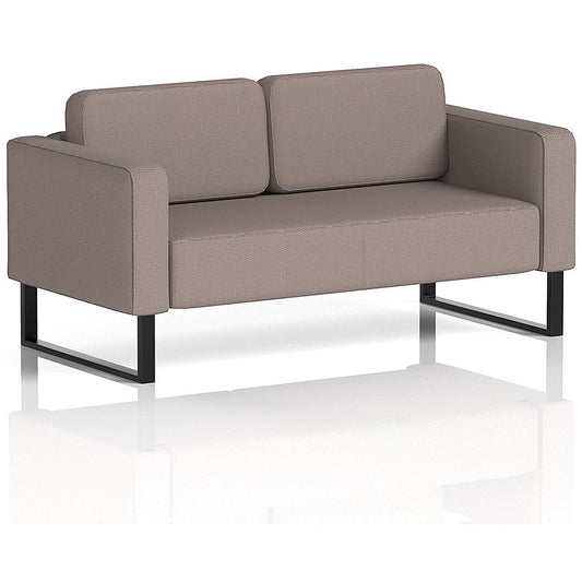 Brixworth 2 Seater Sofa, With Black Legs, In Yoredale Fabric, Settle