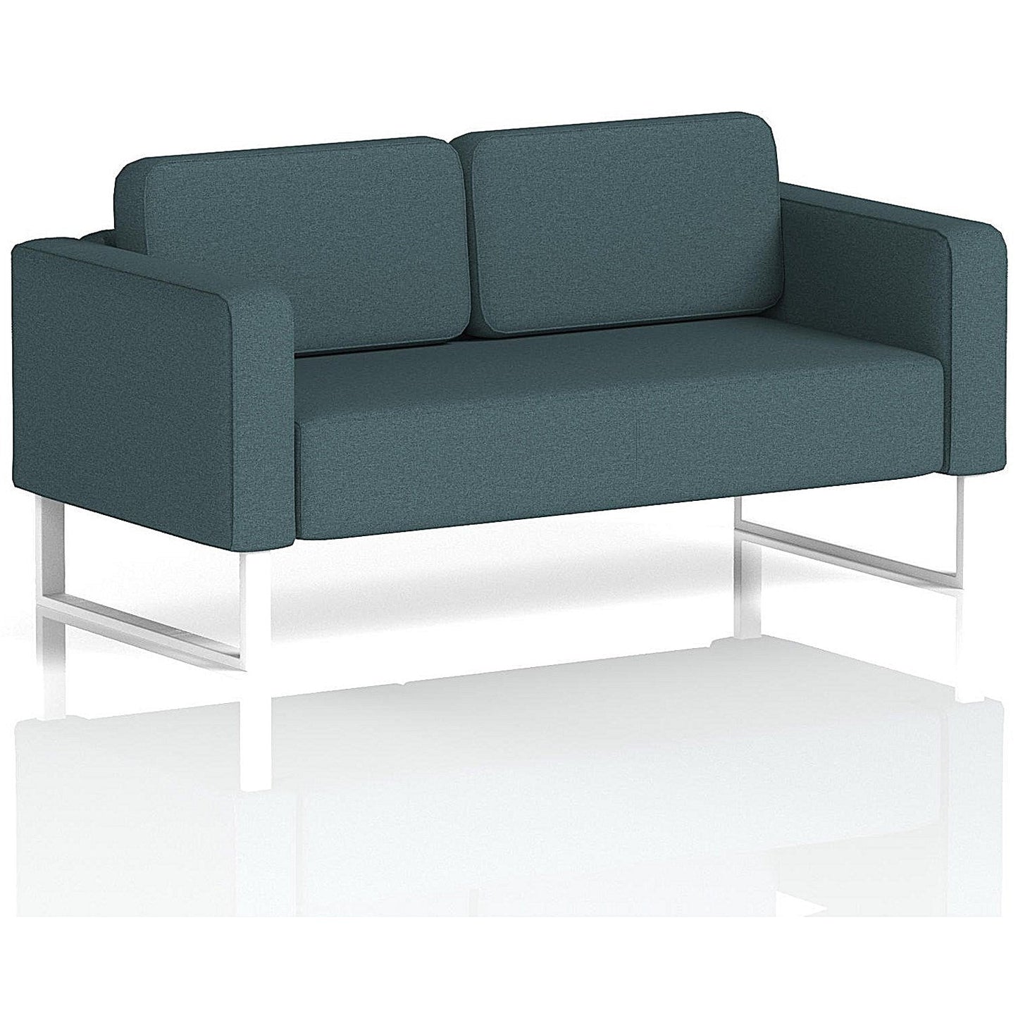 Brixworth 2 Seater Sofa, With White Legs, In X2 Fabric, Polygon