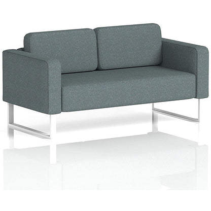 Brixworth 2 Seater Sofa, With White Legs, In Main Line Flax Fabric, Westminster