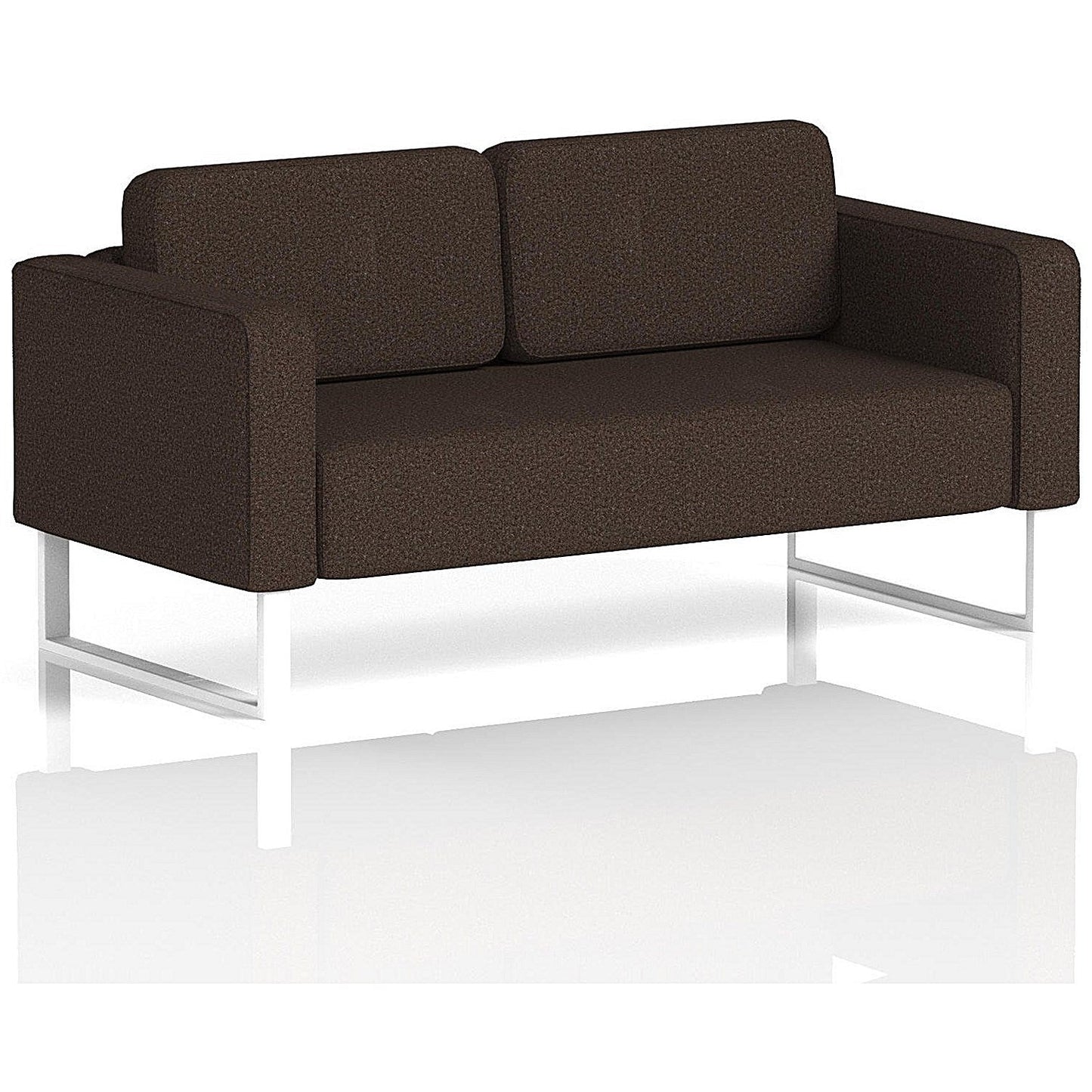 Brixworth 2 Seater Sofa, With White Legs, In Synergy Fabric, Wed