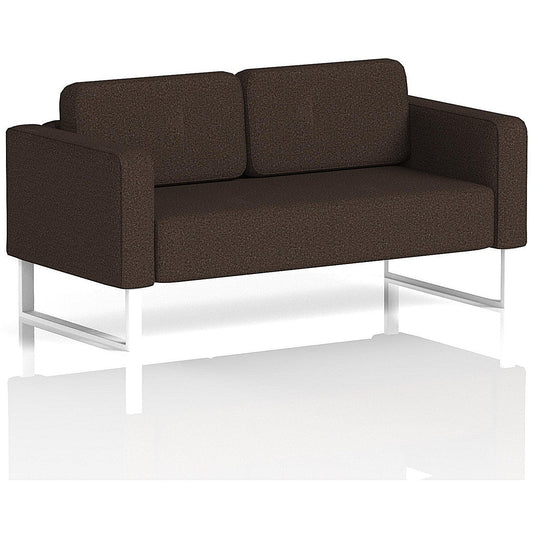 Brixworth 2 Seater Sofa, With White Legs, In Synergy Fabric, Wed