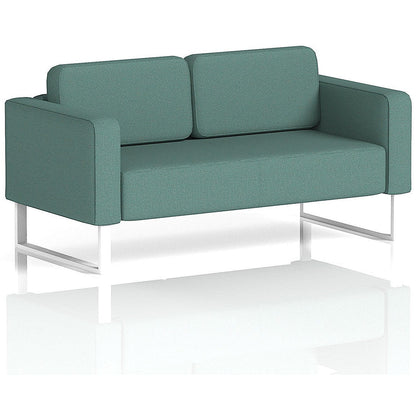Brixworth 2 Seater Sofa, With White Legs, In Sumi Fabric, Handa