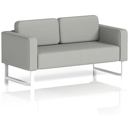 Brixworth 2 Seater Sofa, With White Legs, In Sumi Fabric, Tokyo