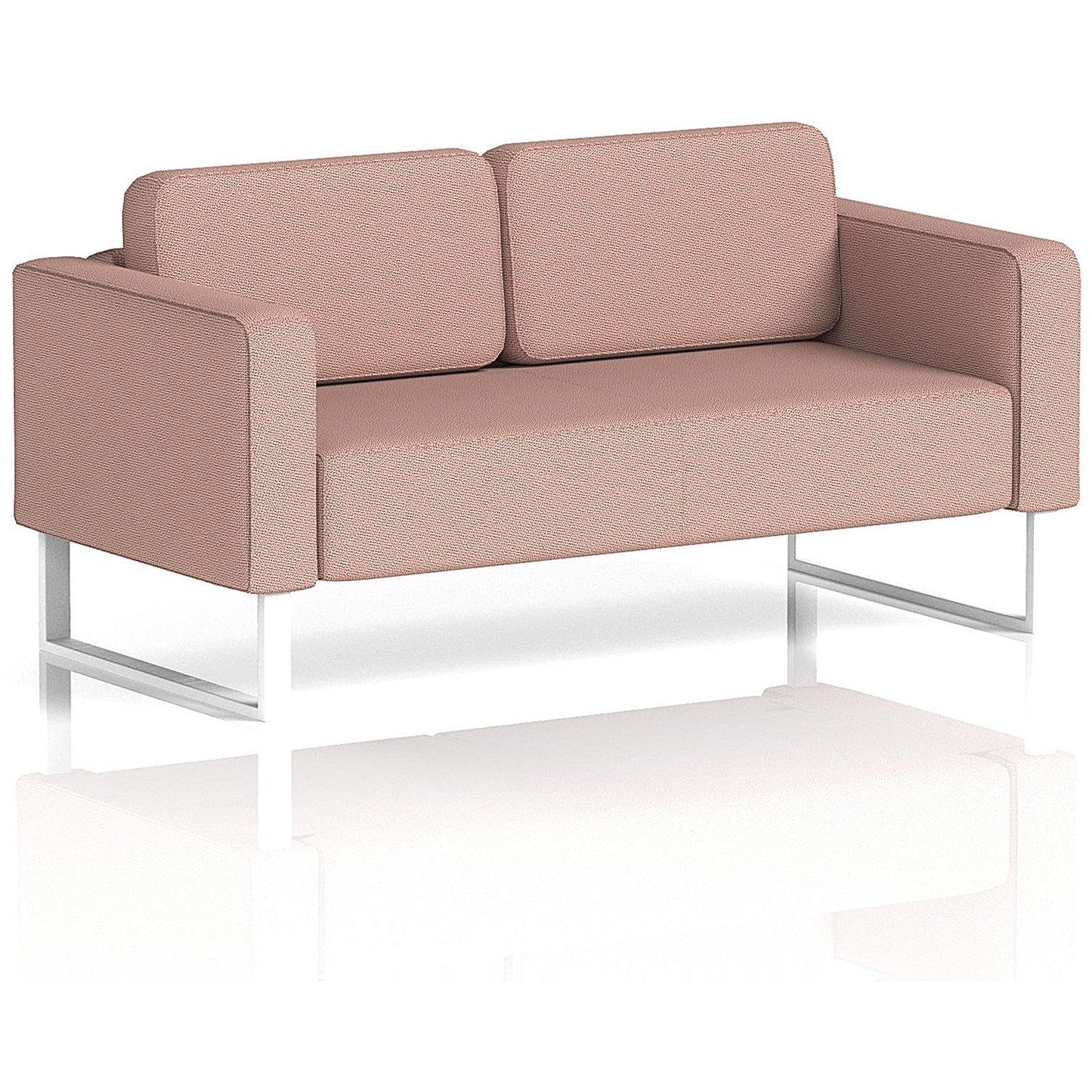 Brixworth 2 Seater Sofa, With White Legs, In Yoredale Fabric, Kidstone