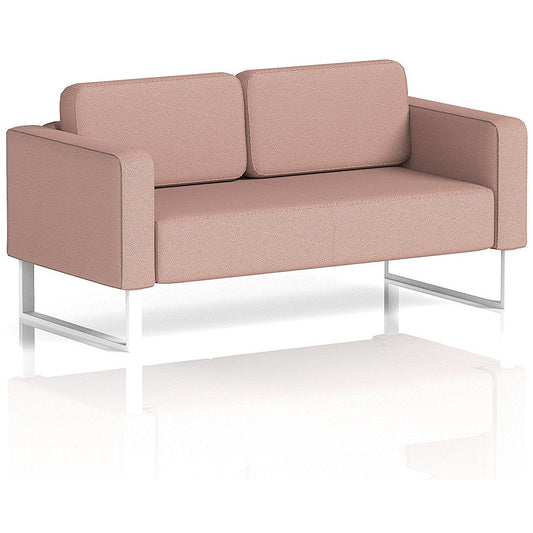 Brixworth 2 Seater Sofa, With White Legs, In Yoredale Fabric, Kidstone