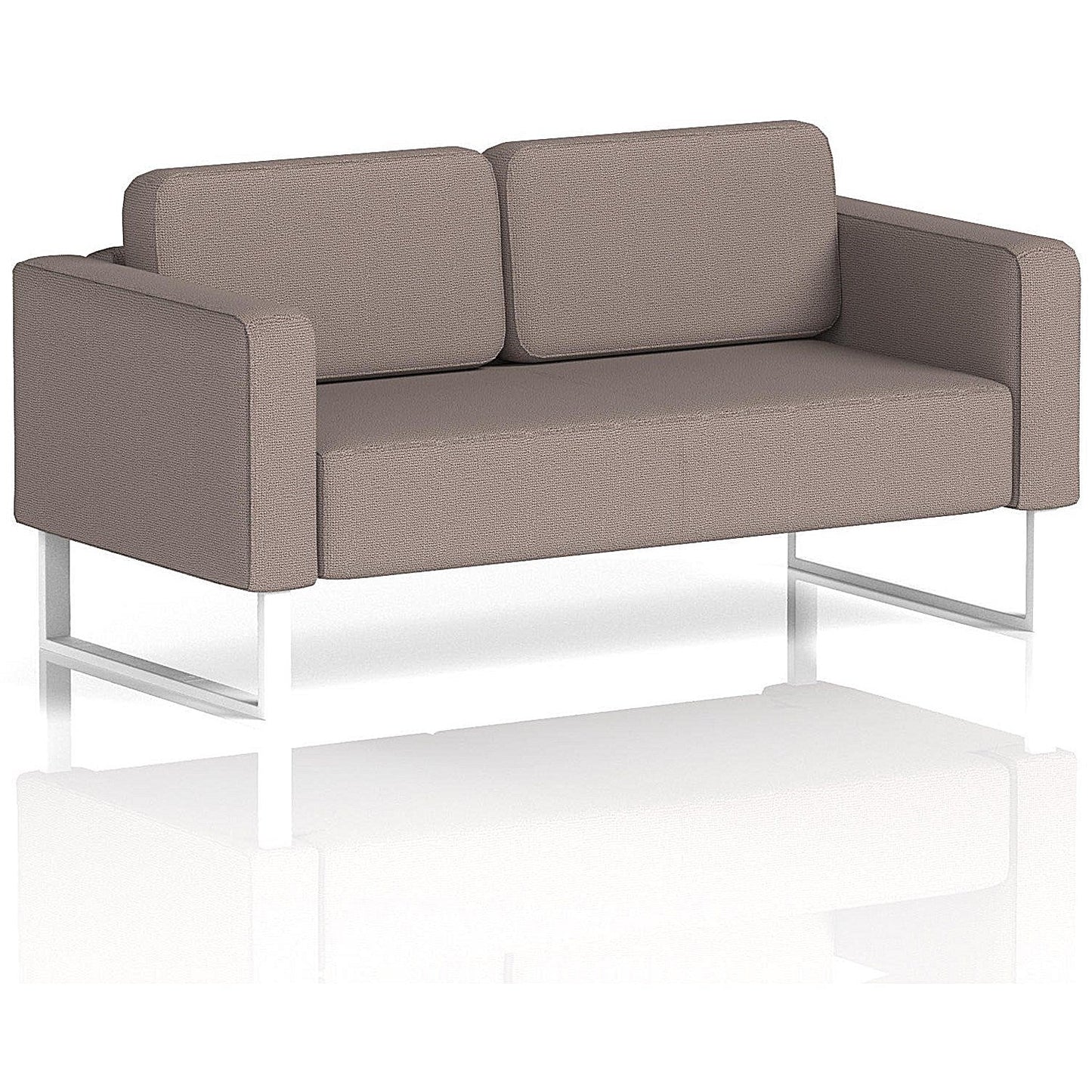 Brixworth 2 Seater Sofa, With White Legs, In Yoredale Fabric, Settle
