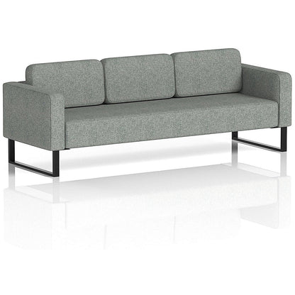 Brixworth 3 Seater Sofa, With Black Legs, In Rivet Fabric, Prime