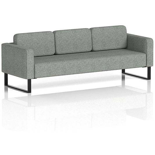 Brixworth 3 Seater Sofa, With Black Legs, In Rivet Fabric, Prime