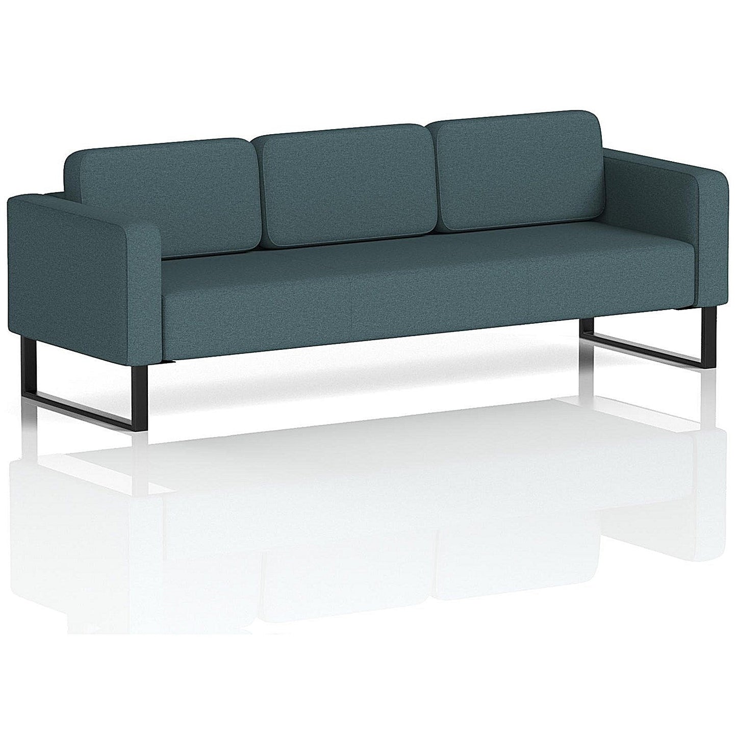 Brixworth 3 Seater Sofa, With Black Legs, In X2 Fabric, Polygon