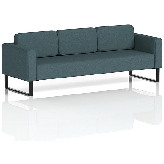Brixworth 3 Seater Sofa, With Black Legs, In X2 Fabric, Polygon