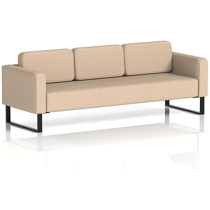 Brixworth 3 Seater Sofa, With Black Legs, In Synergy Fabric, Affix