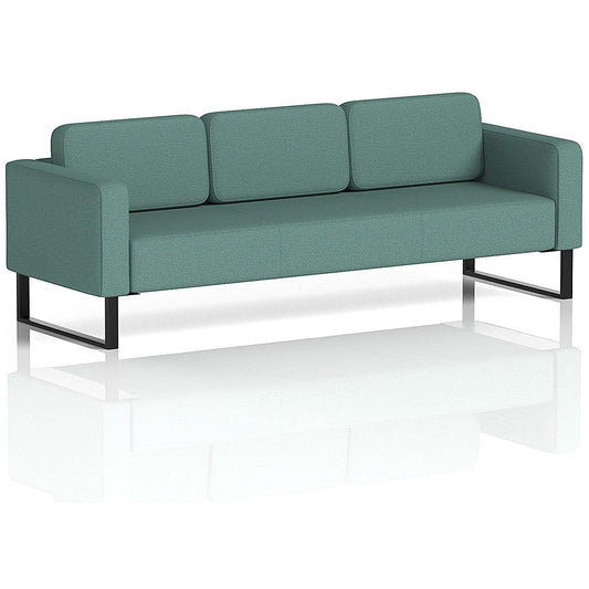 Brixworth 3 Seater Sofa, With Black Legs, In Sumi Fabric, Handa