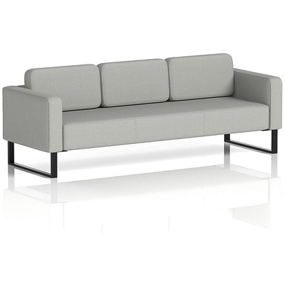 Brixworth 3 Seater Sofa, With Black Legs, In Sumi Fabric, Tokyo
