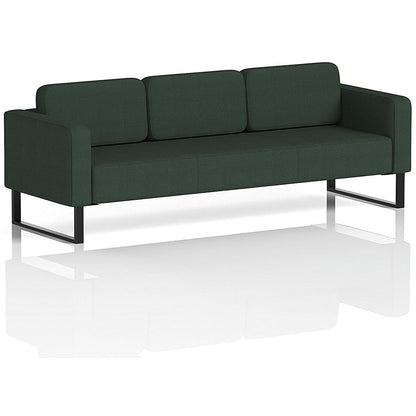 Brixworth 3 Seater Sofa, With Black Legs, In Yoredale Fabric, Ingleton