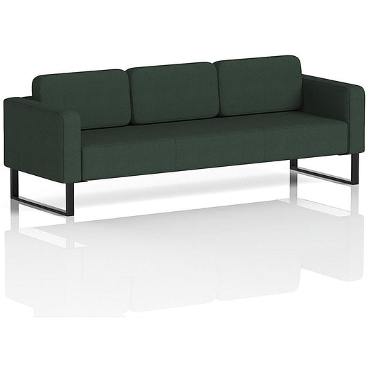 Brixworth 3 Seater Sofa, With Black Legs, In Yoredale Fabric, Ingleton