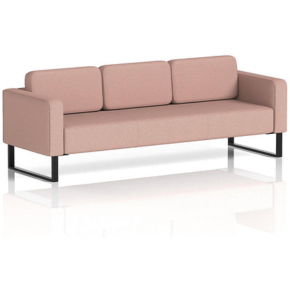 Brixworth 3 Seater Sofa, With Black Legs, In Yoredale Fabric, Kidstone