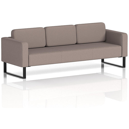 Brixworth 3 Seater Sofa, With Black Legs, In Yoredale Fabric, Settle