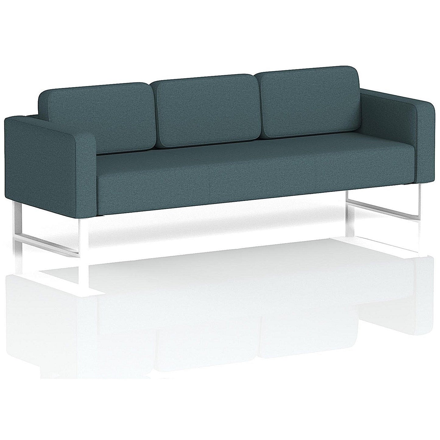 Brixworth 3 Seater Sofa, With White Legs, In X2 Fabric, Polygon