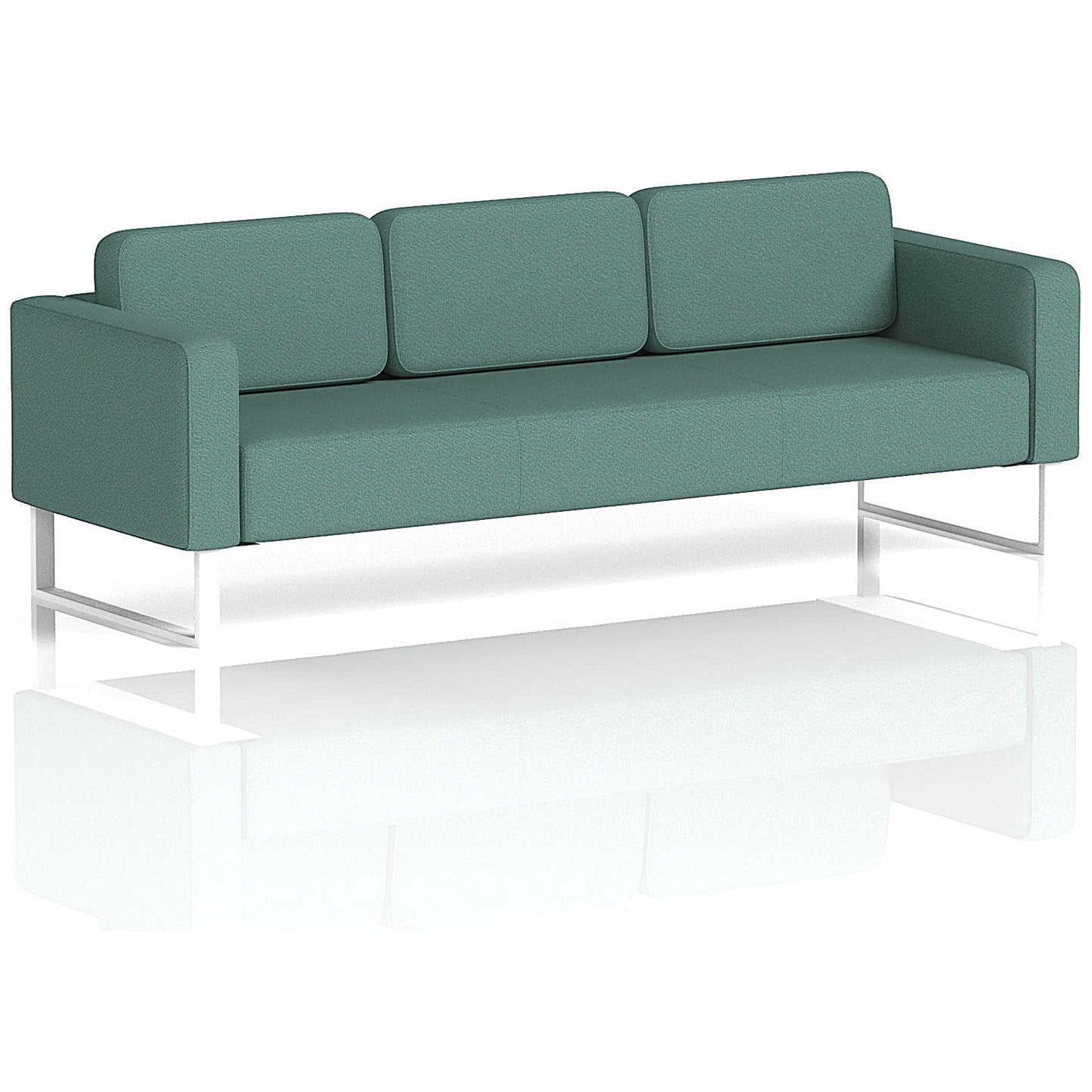 Brixworth 3 Seater Sofa, With White Legs, In Sumi Fabric, Handa