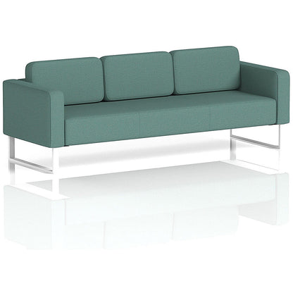 Brixworth 3 Seater Sofa, With White Legs, In Sumi Fabric, Handa