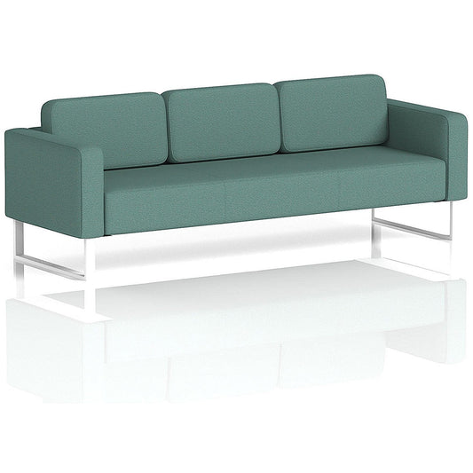 Brixworth 3 Seater Sofa, With White Legs, In Sumi Fabric, Handa