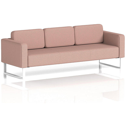 Brixworth 3 Seater Sofa, With White Legs, In Yoredale Fabric, Kidstone