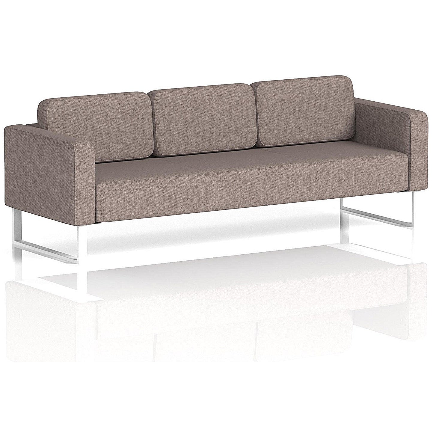 Brixworth 3 Seater Sofa, With White Legs, In Yoredale Fabric, Settle