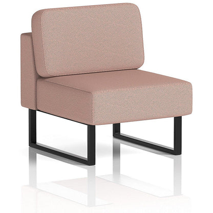 Brixworth Modular Seating Central Unit, With Black Legs, In Yoredale Fabric, Kidstone