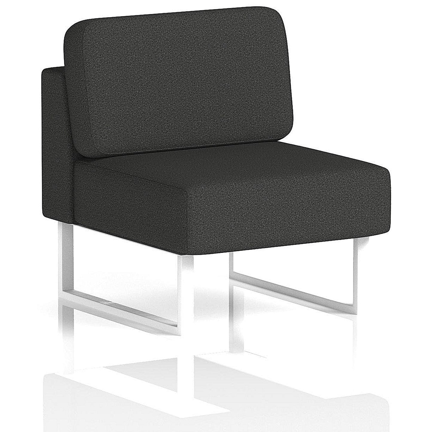 Brixworth Modular Seating Central Unit, With White Legs, In Synergy Fabric, Mix