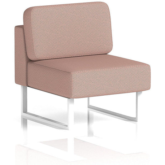 Brixworth Modular Seating Central Unit, With White Legs, In Yoredale Fabric, Kidstone