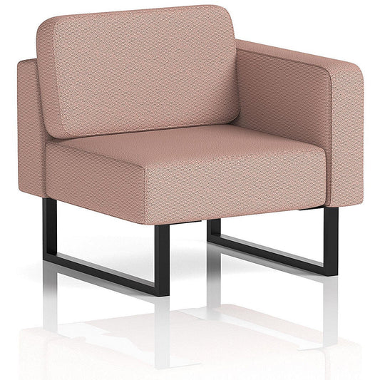 Brixworth Modular Seating Left Unit, With Black Legs, In Yoredale Fabric, Kidstone