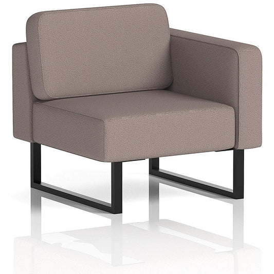 Brixworth Modular Seating Left Unit, With Black Legs, In Yoredale Fabric, Settle