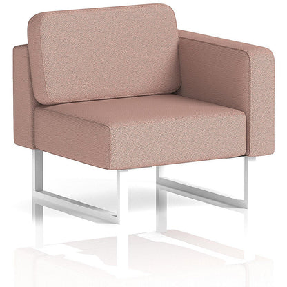 Brixworth Modular Seating Left Unit, With White Legs, In Yoredale Fabric, Kidstone