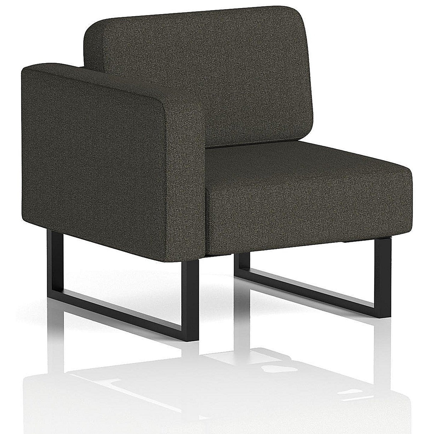 Brixworth Modular Seating Right Unit, With Black Legs, In Main Line Flax Fabric, Temple