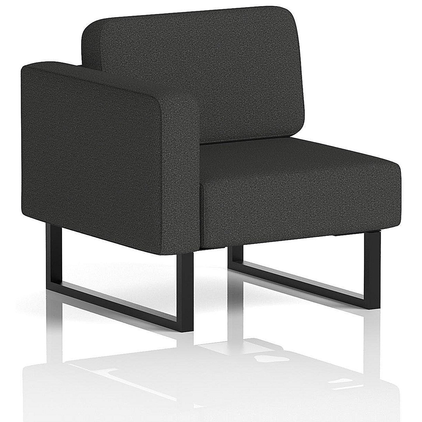 Brixworth Modular Seating Right Unit, With Black Legs, In Synergy Fabric, Mix