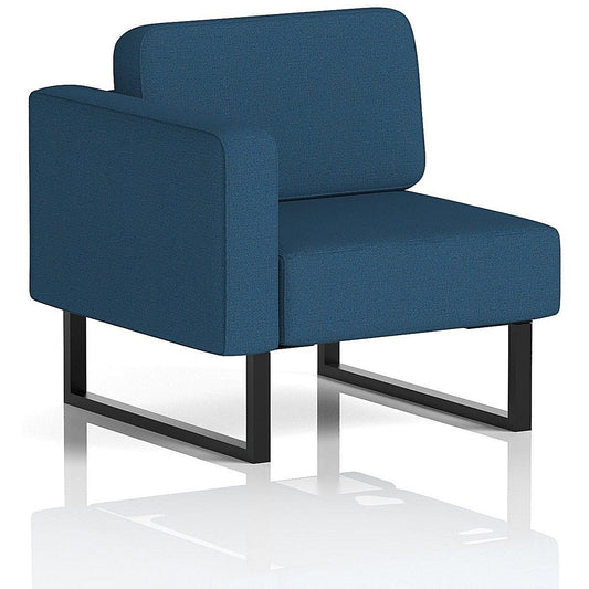Brixworth Modular Seating Right Unit, With Black Legs, In Sumi Fabric, Uto