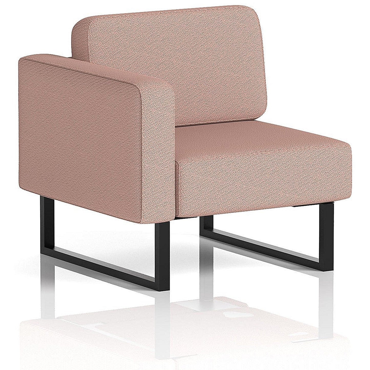 Brixworth Modular Seating Right Unit, With Black Legs, In Yoredale Fabric, Kidstone
