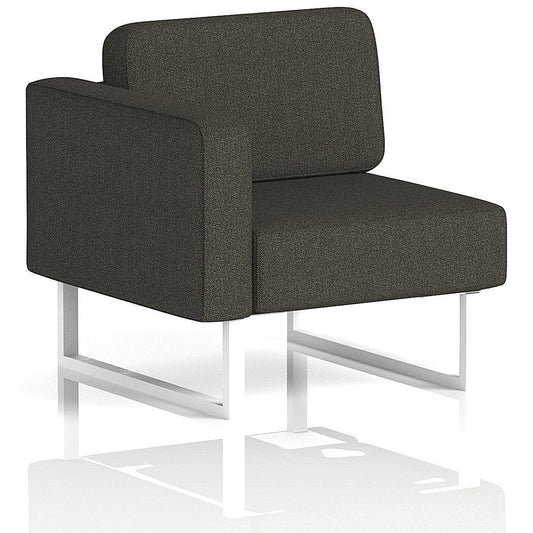 Brixworth Modular Seating Right Unit, With White Legs, In Main Line Flax Fabric, Temple
