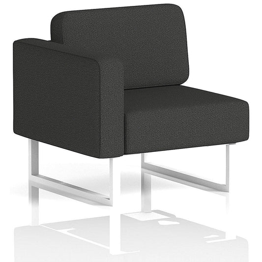 Brixworth Modular Seating Right Unit, With White Legs, In Synergy Fabric, Mix