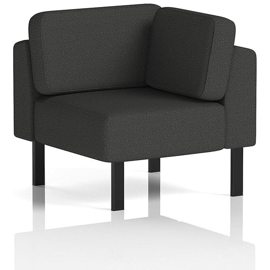 Brixworth Modular Seating Corner Unit, With Black Legs, In Synergy Fabric, Mix