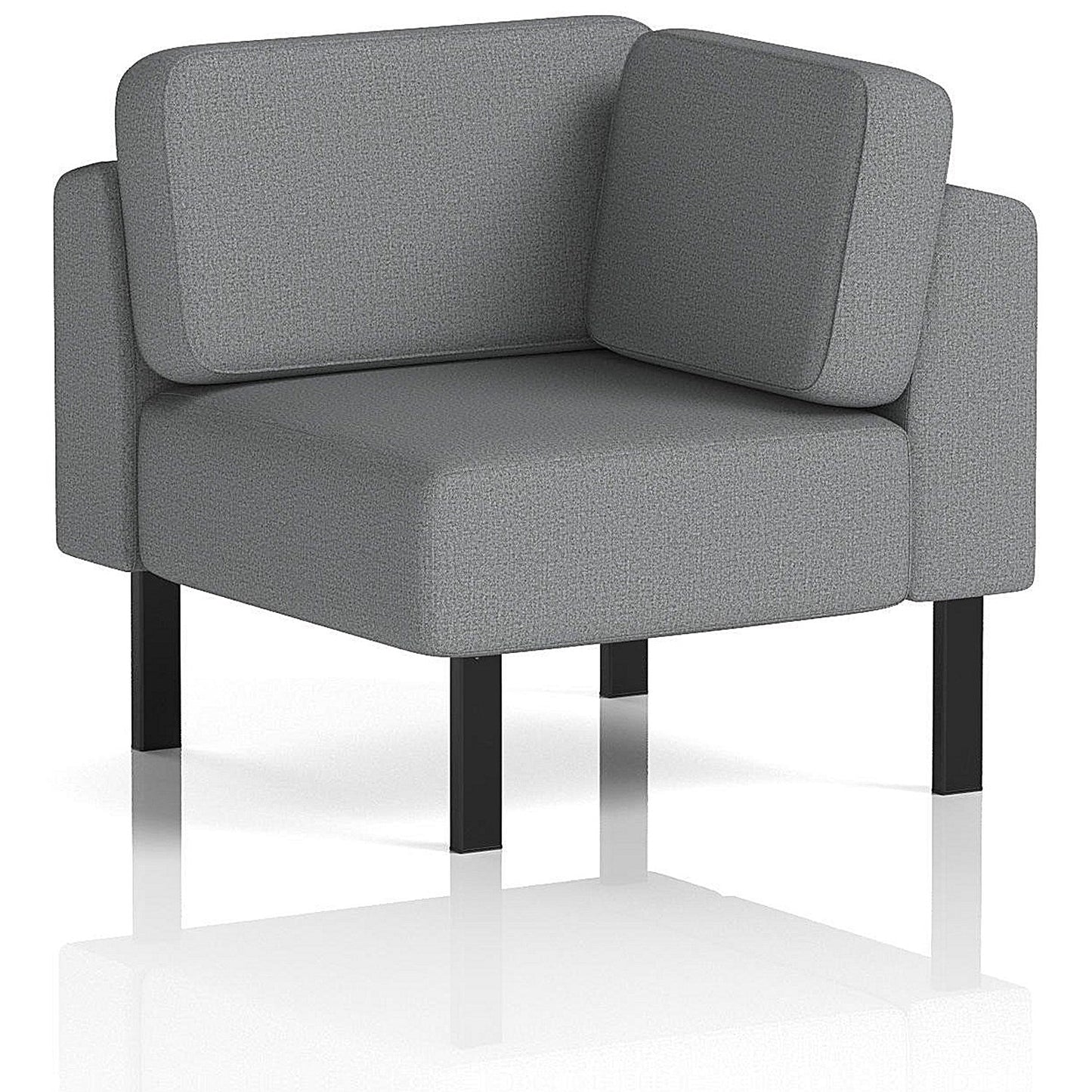 Brixworth Modular Seating Corner Unit, With Black Legs, In Synergy Fabric, Partner