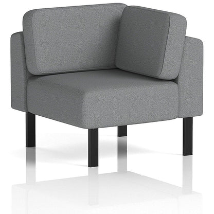 Brixworth Modular Seating Corner Unit, With Black Legs, In Synergy Fabric, Partner