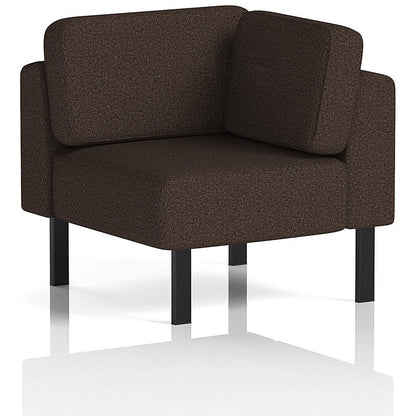 Brixworth Modular Seating Corner Unit, With Black Legs, In Synergy Fabric, Wed