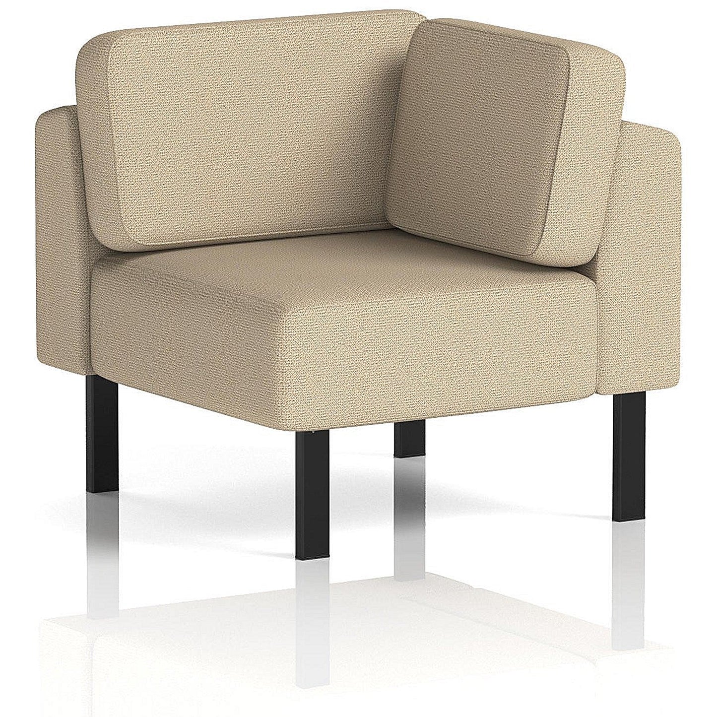 Brixworth Modular Seating Corner Unit, With Black Legs, In Yoredale Fabric, Gordale