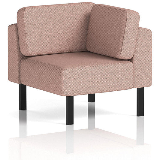 Brixworth Modular Seating Corner Unit, With Black Legs, In Yoredale Fabric, Kidstone