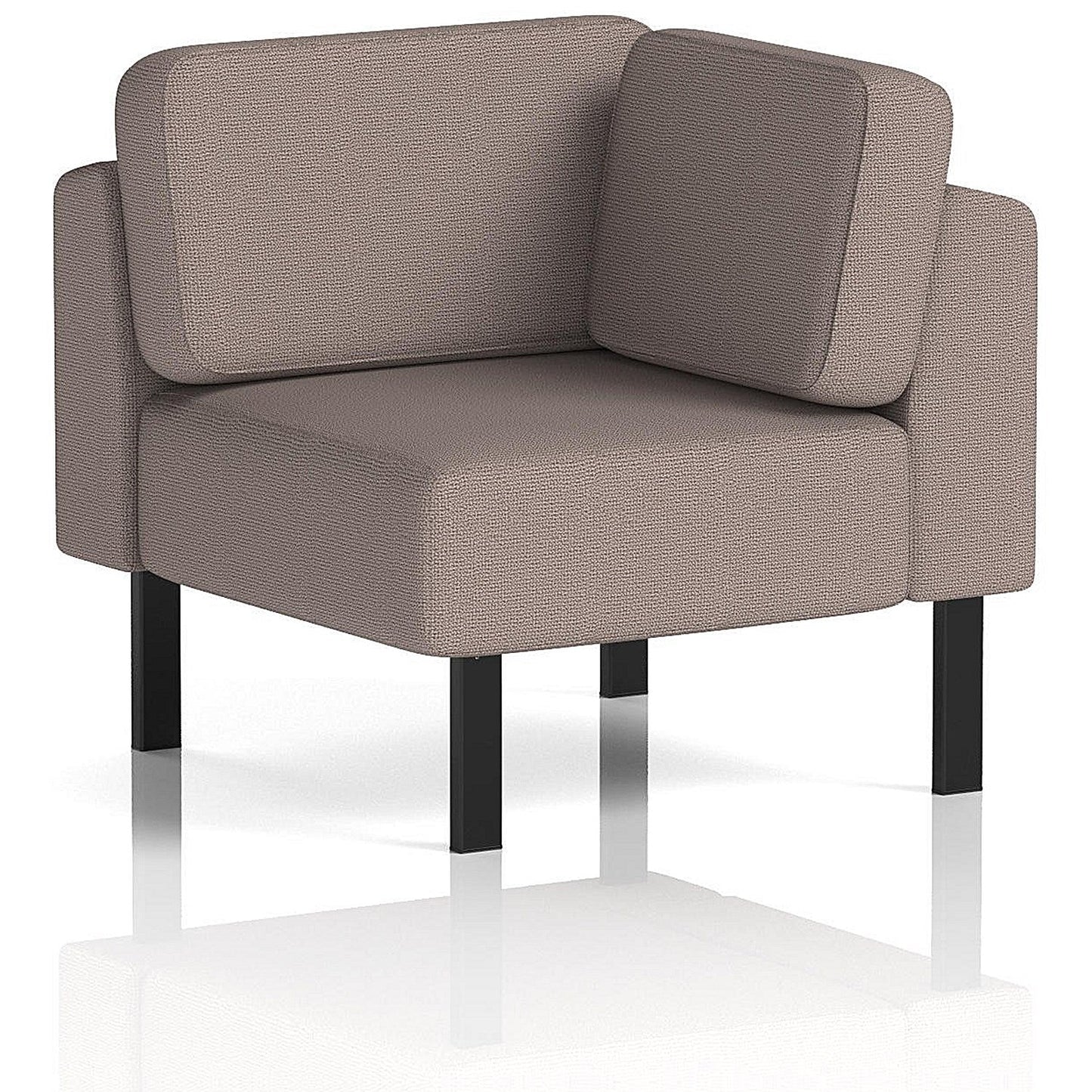 Brixworth Modular Seating Corner Unit, With Black Legs, In Yoredale Fabric, Settle