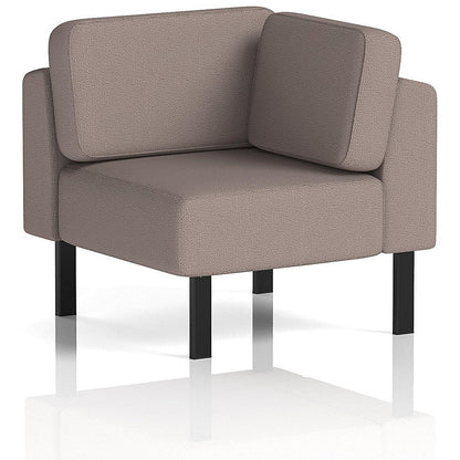 Brixworth Modular Seating Corner Unit, With Black Legs, In Yoredale Fabric, Settle
